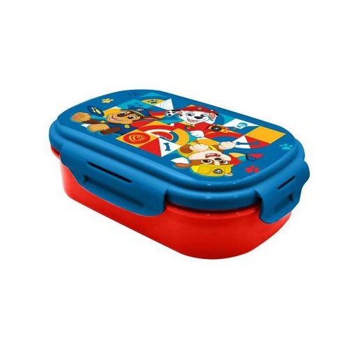 Caixa de lanche + garfo Patrulha Pata 22x16x7cm