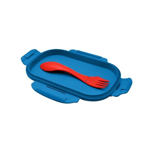 Caixa de lanche + garfo Patrulha Pata 22x16x7cm