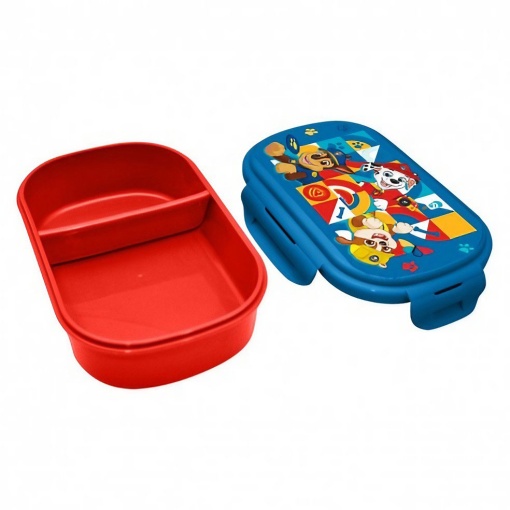 Caixa de lanche + garfo Patrulha Pata 22x16x7cm