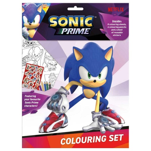 Conjunto para Colorir com Autocolantes SONIC