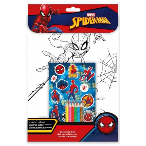 Conjunto para Colorir com Autocolantes MARVEL Spider-man