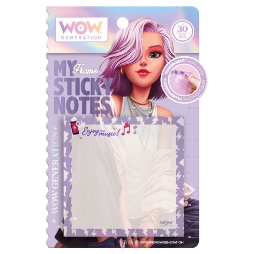 Bloco de notas Adesivas WOW Generation 76x76x0,5mm sortido