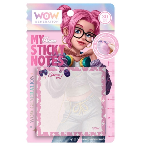 Bloco de notas Adesivas WOW Generation 76x76x0,5mm sortido