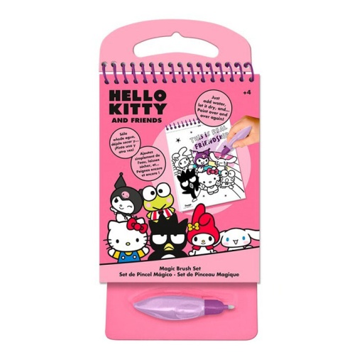 Livro de Colorir com Caneta de Água Mágica Hello Kitty And Friends
