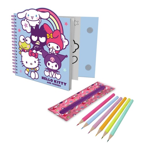 Livro de Atividades com Estojo Removível Hello Kitty And Friends