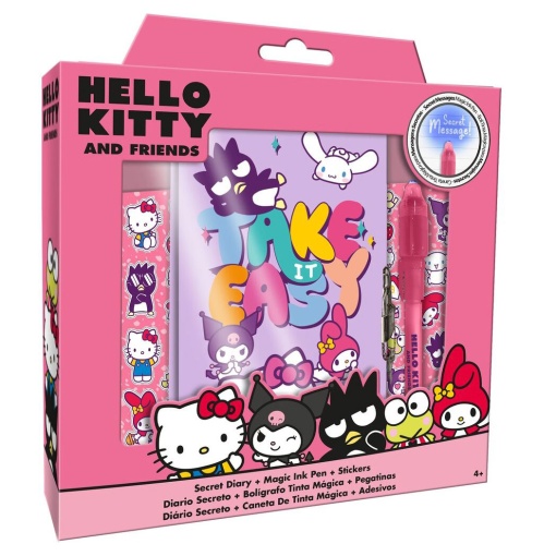 Diário + Esferográfica Mágica Hello Kitty And Friends