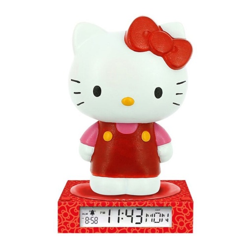 Candeeiro 3D com Despertador Hello Kitty