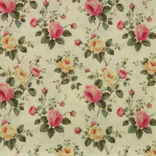 Tecido Digital Beautiful Roses Amarelo/Rosa 1x1,50m