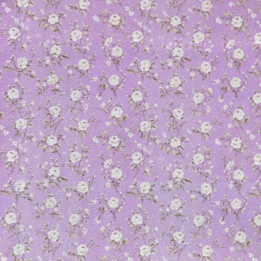 Tecido Digital Beautiful Roses Lilás/Branco 1x1,50m