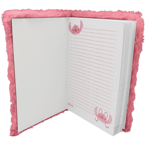 Caderno de Pelúcia A5 DISNEY Stitch Rosa