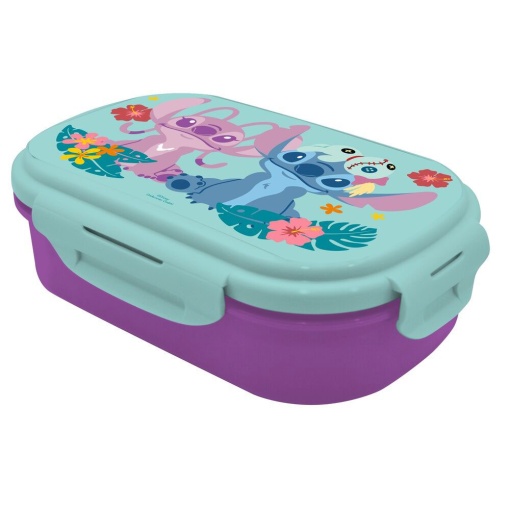 Caixa de lanche + garfo DISNEY Stitch 22x16x7cm