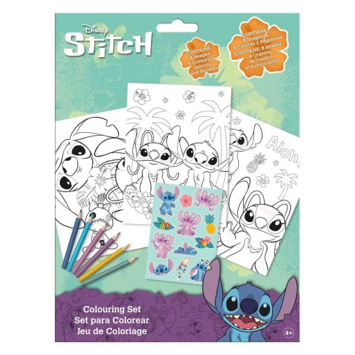 Conjunto para Colorir com Autocolantes DISNEY Stitch