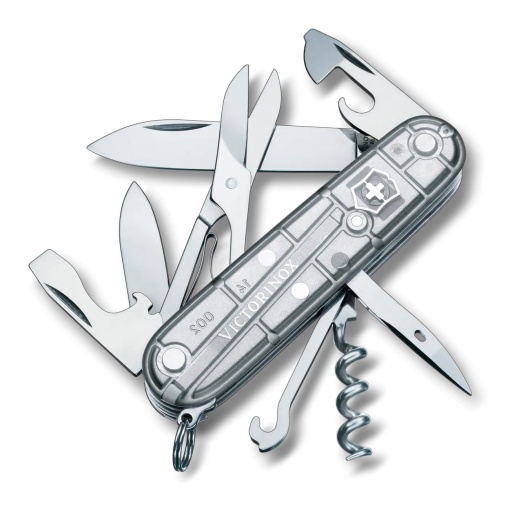 Canivete VICTORINOX Climber Silvertech 91mm Transparente