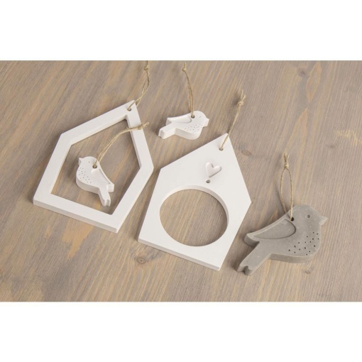 Molde de silicone casinhas e passarinhos 14,5x26x1,2cm RAYHER