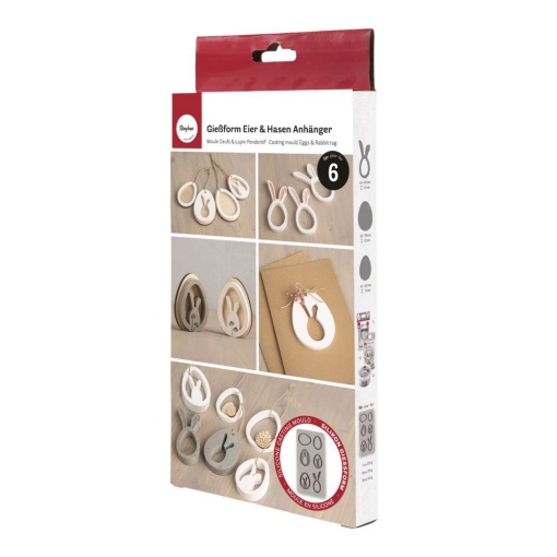 Molde de silicone ovos com coelhos 14,5x26x1,2cm RAYHER