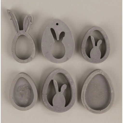 Molde de silicone ovos com coelhos 14,5x26x1,2cm RAYHER