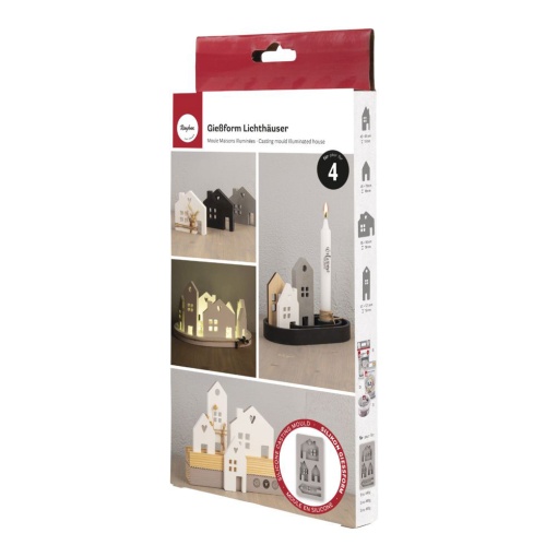 Molde de silicone casas iluminadas RAYHER