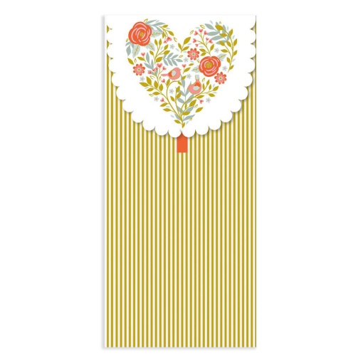 Postal de Casamento Tipo Envelope PICTURA Coração de Flores