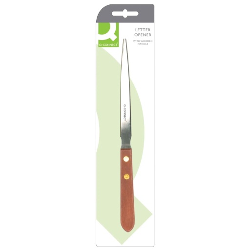 Abrecartas Q-Connect con mango de madera KF03985