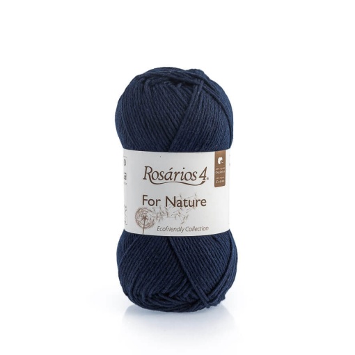 Fio de Tricot Rosários 4 For Nature 50g Azul Escuro 30 GOTS