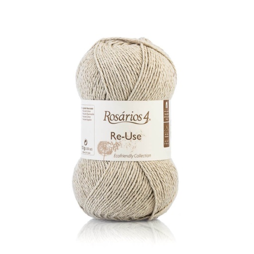 Fio de Tricot Rosários 4 Re-Use 100g Bege Acinzentado 31