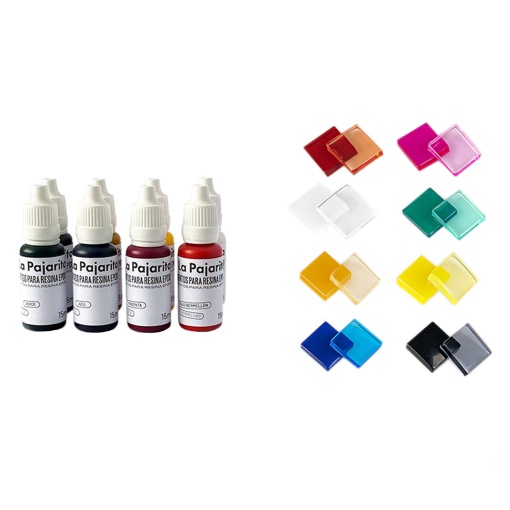 Pigmentos para Resina Epóxi 15ml 8 Cores La Pajarita