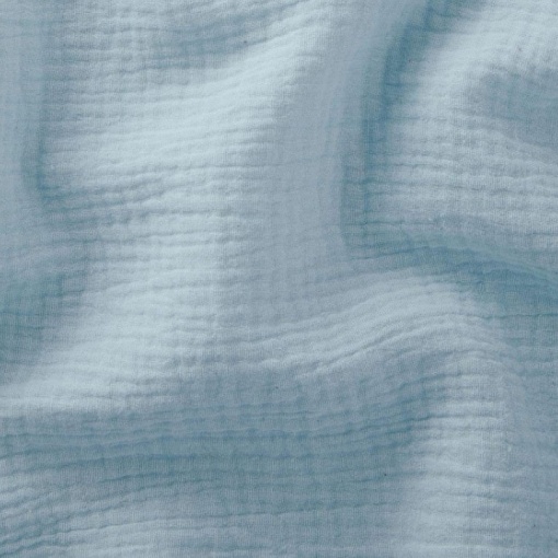 Tecido Mousseline Liso Azul Báltico 1x1,30m