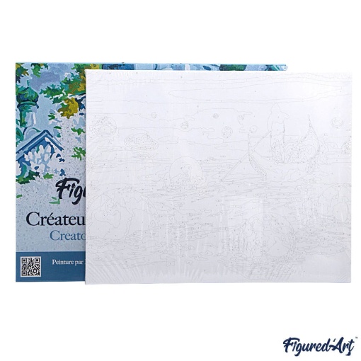Pintar por números FIGURED'ART com moldura 40x50cm rua do bigode