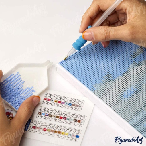Pintar com diamantes FIGURED'ART com moldura 40x50cm castelo fantástico