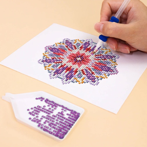 Pintar com diamantes FIGURED'ART 15x18cm 12 telas rosáceas