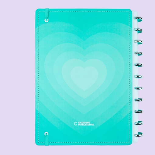 CADERNO INTELIGENTE Grande (215x280mm) Pautado Turquoise LOVE