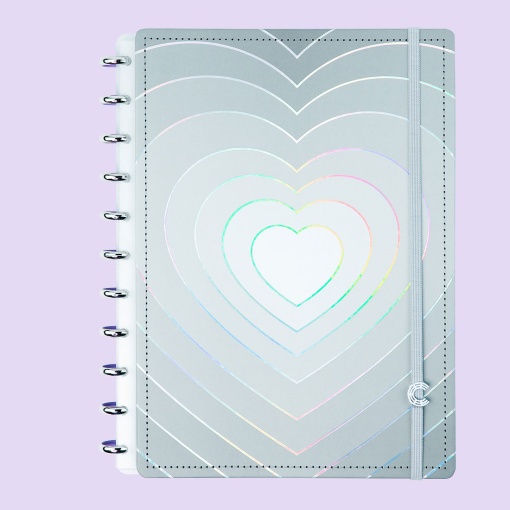 CADERNO INTELIGENTE Grande (215x280mm) Pautado Grey LOVE