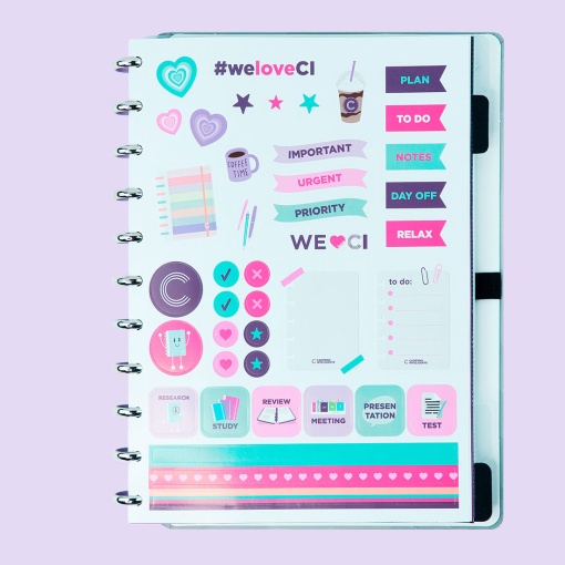 CADERNO INTELIGENTE Grande (215x280mm) Pautado Grey LOVE