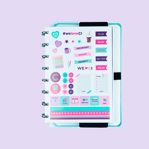 CADERNO INTELIGENTE A5 Pautado Turquoise LOVE