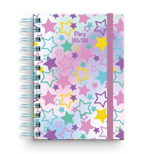 Agenda escolar semanal A5 2025/26 12 meses espiral AMBAR Star Magical