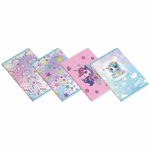 Caderno A4 Agrafado AMBAR Enchanted World 2025 Pautado 48 folhas 90g Sortido