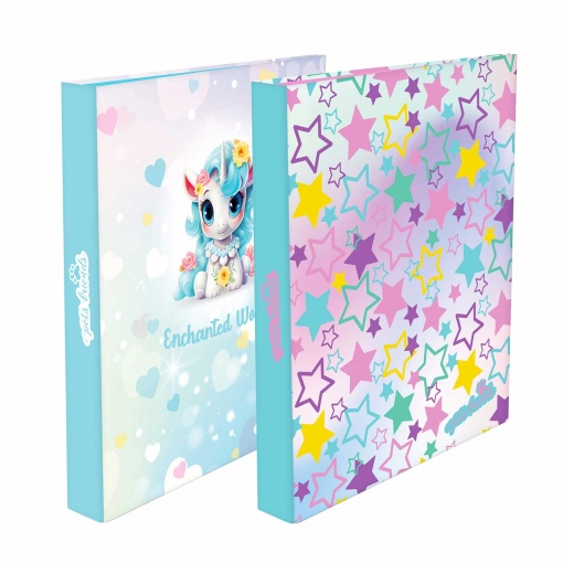 Dossier Escolar A4 AMBAR Enchanted World 2025 lombada estreita 2 Argolas Sortido