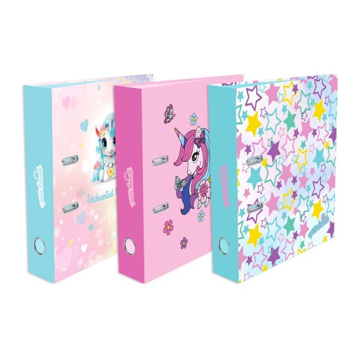 Dossier Escolar A4 AMBAR Enchanted World 2025 lombada larga 2 Argolas Sortido