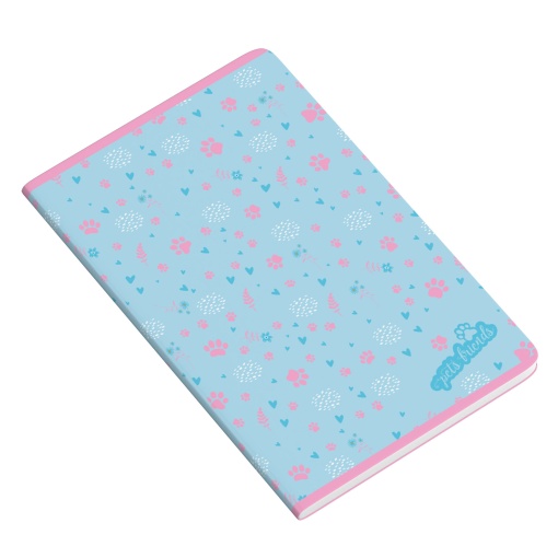 Caderno A4 Agrafado AMBAR PETS World 2025 Pautado 48 folhas 90g Sortido