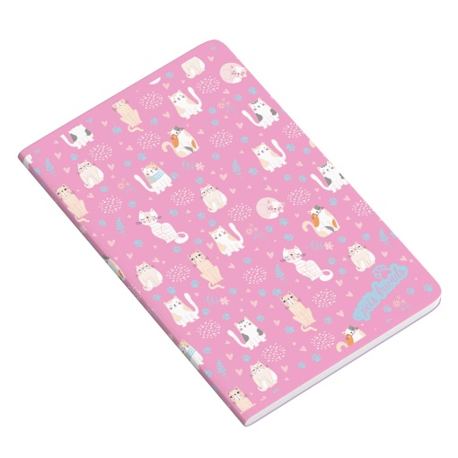 Caderno A4 Agrafado AMBAR PETS World 2025 Pautado 48 folhas 90g Sortido