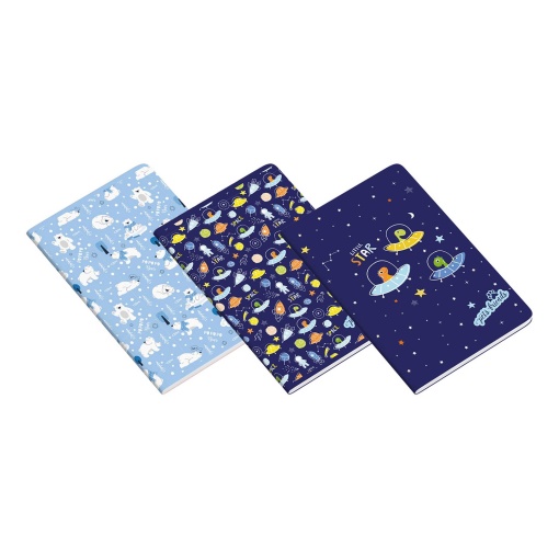 Caderno A5 Agrafado AMBAR PETS World Boy 2025 Pautado 48 folhas 90g Sortido