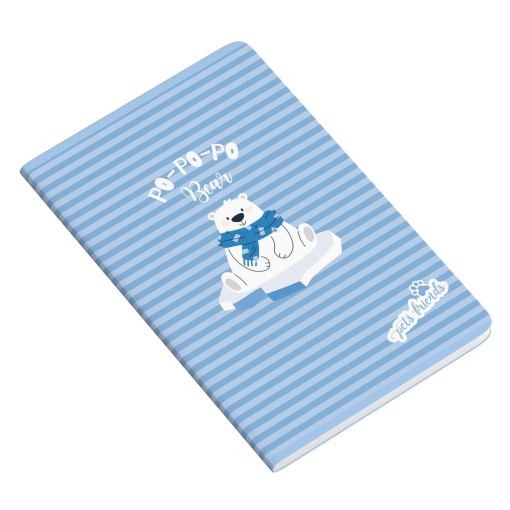 Caderno A4 Agrafado AMBAR PETS World Boy 2025 Pautado 48 folhas 90g Sortido