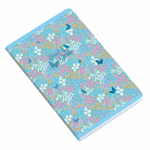 Caderno A4 Capa Plástica Agrafado AMBAR Just4Girls 2025 Pautado 48 folhas 90g Sortido