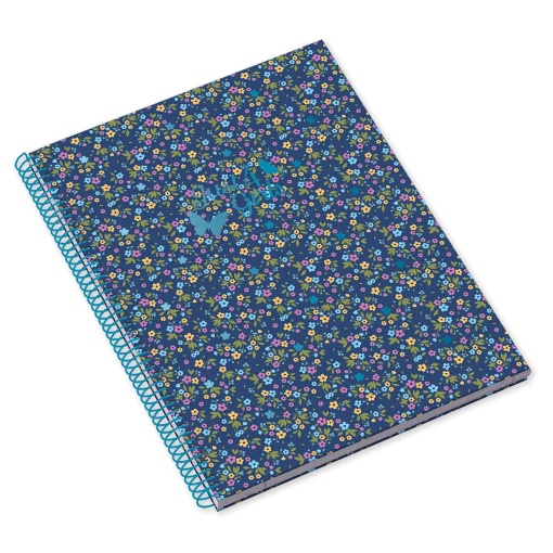 Caderno A4 Capa Dura Espiral AMBAR Just4girls 2025 Pautado 80 folhas 100g Sortido