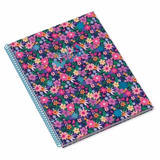 Caderno A4 Capa Dura Espiral AMBAR Just4girls 2025 Pautado 80 folhas 100g Sortido