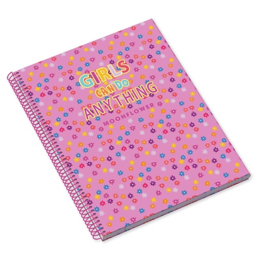 Caderno A4 Capa Dura Espiral AMBAR Moonflower Teen 2025 Pautado 80 folhas 100g Sortido