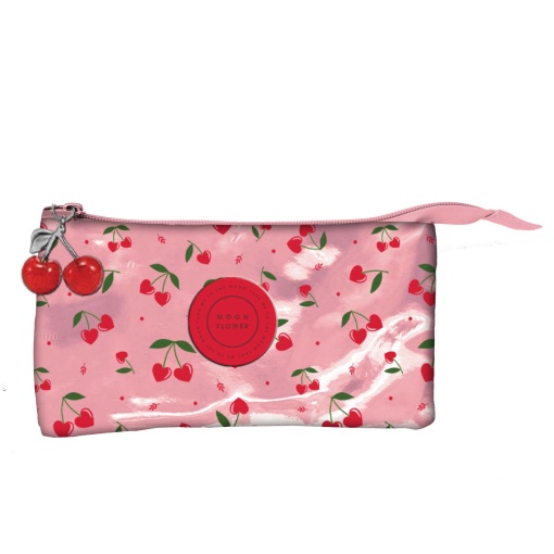 Estojo Escolar AMBAR Moonflower Teen Cherry Blossom 2025 Triplo