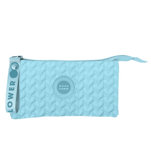 Estojo Escolar AMBAR Moonflower CAMPUS Aqua 2025 Triplo
