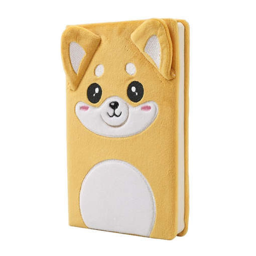 Caderno de Pelúcia A5 I-TOTAL Shiba Pontilhado 96 folhas