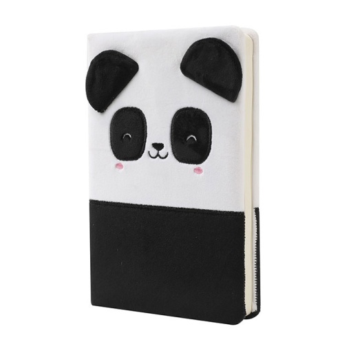 Caderno de Pelúcia A5 I-TOTAL Panda Pontilhado 96 folhas